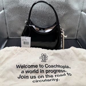 Coach Glossy Black Shoulder Bag